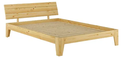 Produktbild von Doppelbett Überlänge 160x220 Futonbett aus massivem Kiefernholz mit Rollrost