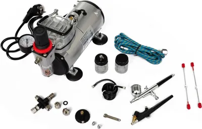 Produktbild von vidaXL Airbrush Profi Komplett-Set mit 2 Pistolen