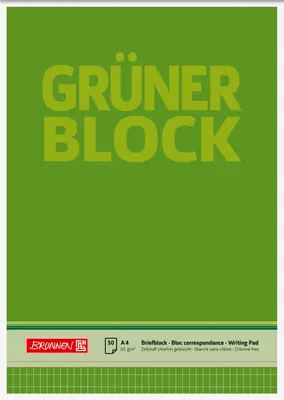 Produktbild von BRUNNEN Briefblock A4 60g Grün