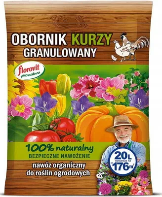 Zdjęcie produktu dla Florovit obornik kurzy granulowany nawóz naturalny worek 20L