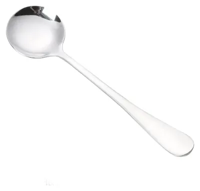 Suppenlöffel 4er-Set Edelstahl mit langem Griff, silber