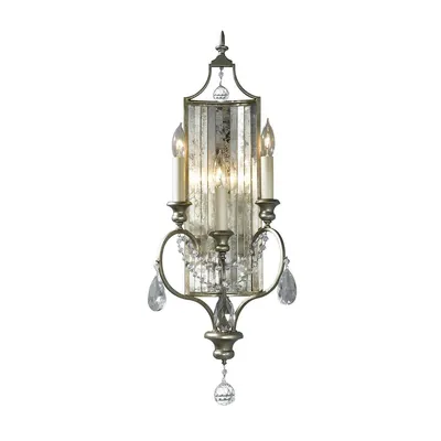Produktbild von Elstead Gianna Wandleuchte E14 3-fach Vergoldetes Silber