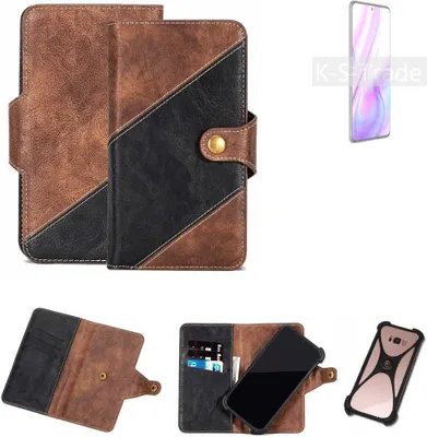 Produktbild von K-S-Trade Handyhülle Schutzhülle Bookstyle Case kompatibel mit ZTE S30 Pro Klapphülle Cover Hülle Schutztasche 1x