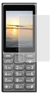 A screen protector is placed over the screen of a mobile phone.