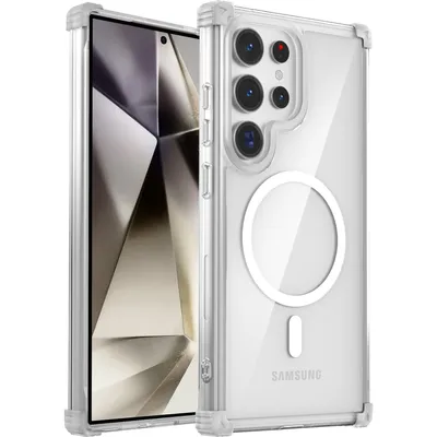 Immagine prodotto di Custodia magnetica per Samsung Galaxy S25 Ultra compatibile con MagSafe, antiurto, protezione militare custodia trasparente Clear