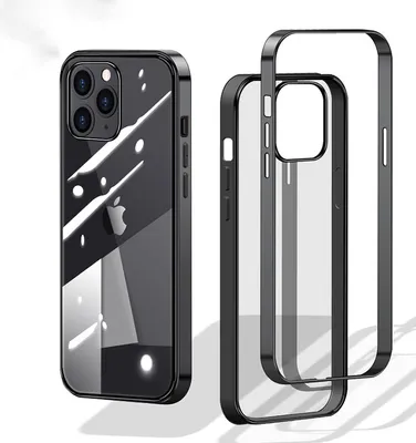 Produktbild von Hülle für Apple iPhone 12 Mini - Electroplating Handyhülle Schutzhülle Hartschalen Transparent Case - Schwarz