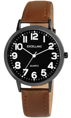 Produktbild von Excellanc Herrenuhr mit Kunstleder-Armband