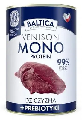 Zdjęcie produktu dla Mokra karma dla psa Monoproteinowa BALTICA Dziczyzna & prebiotyki 400g