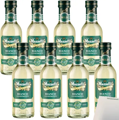 Produktbild von Mazzetti Bianco milder Weißweinessig VPE (8x250ml Flasche) + usy Block