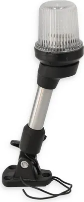 Produktbild von Positionslicht klappbar 10 Watt, 230 mm, Toplicht / Rundumlicht mit Mast für Boote, wasserdichtes Ankerlicht