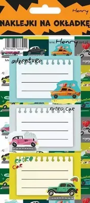 Image de Autocollants pour cahiers - Voitures (12pcs)
