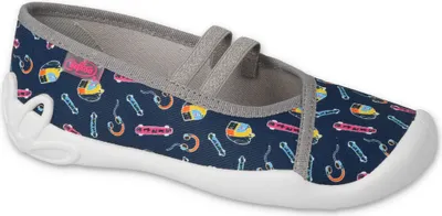 Produktbild von BEFADO Mädchen Hausschuhe Ballerinas Skate Lederinnensohle Blau 31