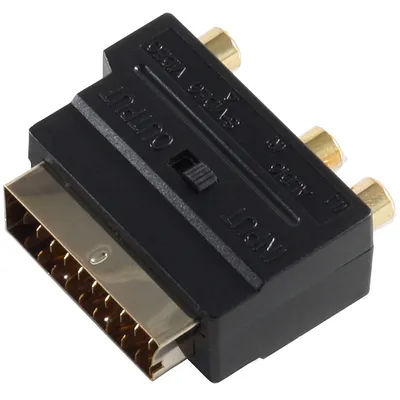 Produktbild von Adapter mit 3 Cinchbuchse/4-pol MINI Buchse IN/OUT