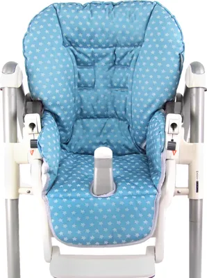 Produktbild von BAMBINIWELT Ersatzbezug, Sitzkissen, Bezug für Peg-Perego-Prima-Pappa-Diner STERNE türkis