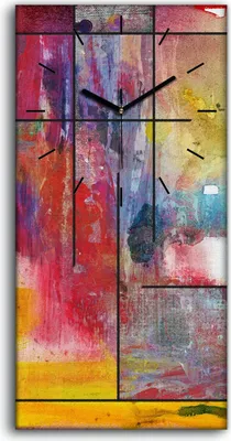 Produktbild von Küche Wohnzimmer Wand Leinwand Uhr Geräuschlos 30x60 Malerei Abstrakte Kunst - schwarze Hände
