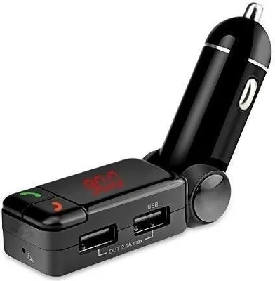 Produktbild von MMOBIEL Bluetooth FM Radio WLAN Transmitter Dual USB Port 5V/2A Auto Kfz Lade Audio AUX