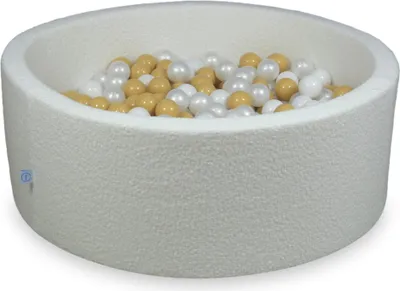 Obrázok produktu pre Suchý bazén 110x40 Boucle White 500 guličiek: biela, perleťová, béžová