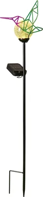 Produktbild von Northpoint LED Solar Gartenstäbe Außenbereich umweltfreundlich wetterbeständig Bruchglas Vogel