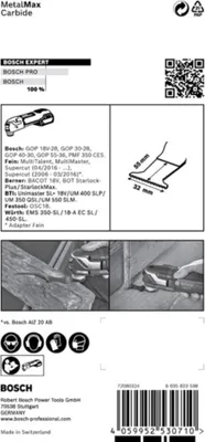 Immagine prodotto di Bosch 2608900019 Bosch Metal PAIZ32AIT EXPERT Tauchsägeblatt