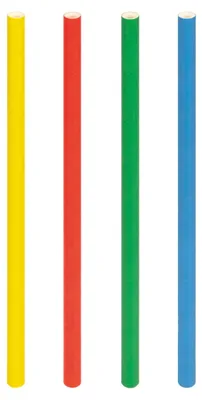 Produktbild von 100x Trinkhalme aus Papier extra dick bunt Ø10mm 21cm