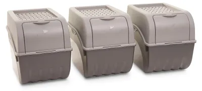 Produktbild von Novaliv Gemüseboxen Kartoffelboxen Vorratsbehälter 3,5l bis 9l (Grau, 3X 9l)