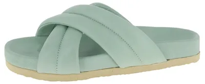 Productafbeelding van Andrea Conti dames slippers, plat model, kleur: pepermuntgroen, maat 36 EU