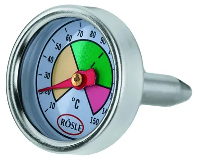 Deckelthermometer analog, Edelstahl 18/10, 10–120 °C