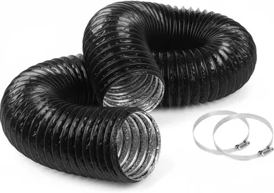 Produktbild von Drainageschlauch 100 mm, 1.5 m PVC, 2 Schlauchschellen, für Ventilationssystem