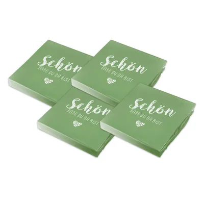 Produktbild von itenga 80x Serviette Schön dass du da bist grün