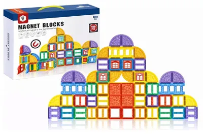 Zdjęcie produktu dla Klocki Magnetyczne 3D Mega Zestaw Edukacyjny Konstrukcyjny 100 elementów