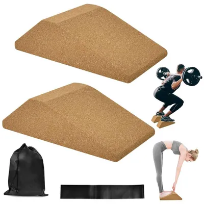 Produktbild von Set aus 2 Kork Wadenstrecker Blöcken für Yoga und Dehnung
