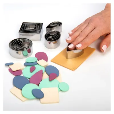 Produktbild von Cutter Set, 6 Stück, Silikon, Quadratisch