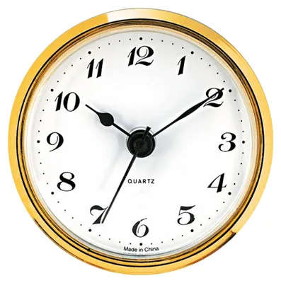 Produktbild von UTS Einsteckwerk UTS Trommel Ø 57mm, Lünette Ø 85mm gelb, Zifferblatt weiß-antik, arabisch Zahlen