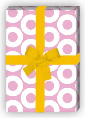 Produktbild von Modernes Geschenkpapier mit Donut Kringeln in rosa - G6306, 32 x 48cm