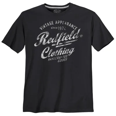 Produktbild von Redfield Übergrößen T-Shirt schwarz Logoprint