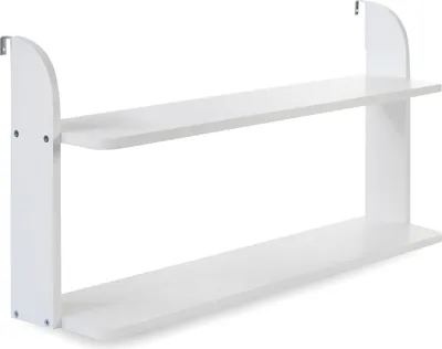 Obrázek produktu pro Einhängeregal Hängeregal Regal für Hochbett Kinder Weiß Holz 2 Ablagen