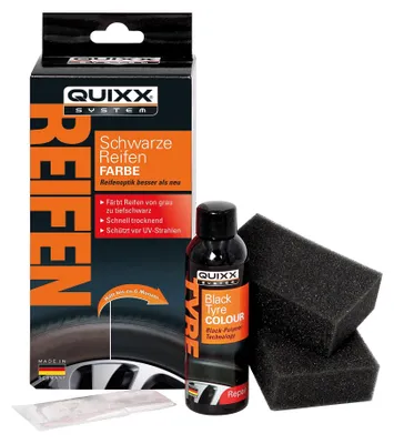 Produktbild von Quixx Black Tyre Colour / Schwarze Reifen Farbe 75ml