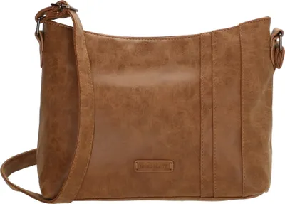 Produktbild von Damen Tasche Schultertasche Umhängetasche Crossover Bag Leder Optik Handtasche Camel