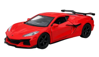Produktbild von CHEVROLET CORVETTE Z06 2023 Modellauto aus Metall mit Rückzug Modell Auto Spielzeugauto 12 (Rot)