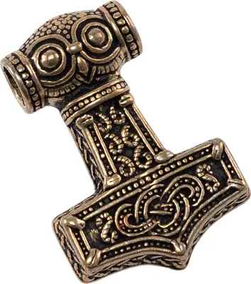 Produktbild von Wikinger-Amulett bronze, Thorshammer Mjölnir