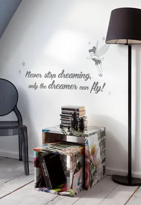 Produktbild von Komar Deco-Sticker " Never stop dreaming" 50 x 70 cm, grau/schwarz, 14001h