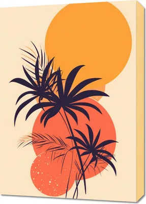 Produktbild von Bild 50x70cm Tropischer Sonnenuntergang