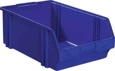 Productafbeelding van LA KA PE opbergkasten, blauw, afmetingen 500 / 450 x 300 x 180 mm, gemaakt van polystyreen, stapelbaar - model LK1