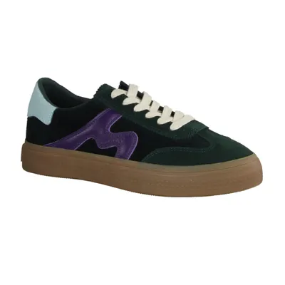 Productafbeelding van Gant Carroly Damessneakers, groen/paars, leer/textiel, uitneembaar voetbed - Damesschoenen, sneakers, groen, leer/textiel