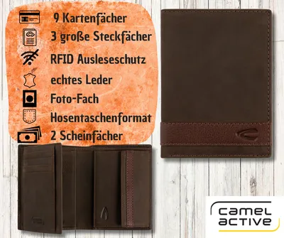Zdjęcie produktu dla Camel Active skórzany portfel Taipeh wysoki brązowy