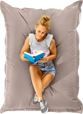 Produktbild von Green Bean® Sitzsack "Square" 120x160cm mit 270 Liter EPS Perlen - Riesensitzsack für Kinder & Erwachsene - Taupe