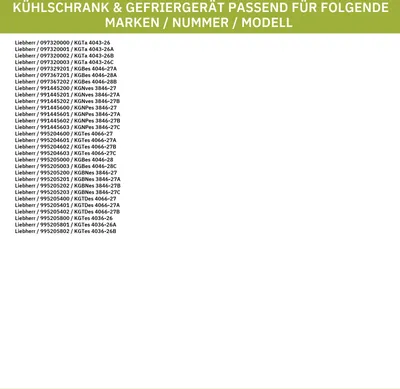 Produktbild von Türdichtung für Kühlteil LIEBHERR 7108642 in KühlGefrierKombination