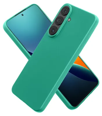 Produktbild von kwmobile Handyhülle für Samsung Galaxy S26 FE Hülle - Silikon Case metallisch schimmernd - Schutzhülle Cover - Metallic Dunkelgrün
