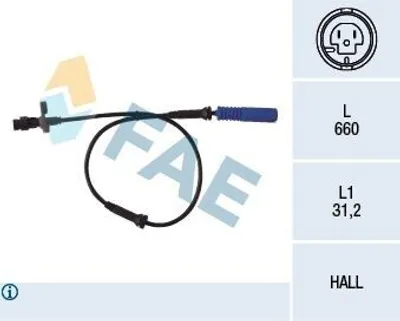 Produktbild von FAE ABS Sensor Raddrehzahl Vorne für BMW 5 Limousine (E39) 78045