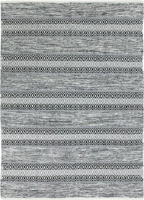 Immagine prodotto di Tappeto etnico in cotone bianco e nero 190x290
